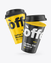 Glossy Coffee Cups Mockup