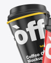 Glossy Coffee Cups Mockup