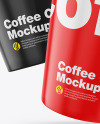 Glossy Coffee Cups Mockup