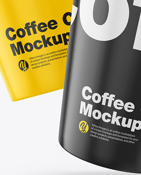 Glossy Coffee Cups Mockup