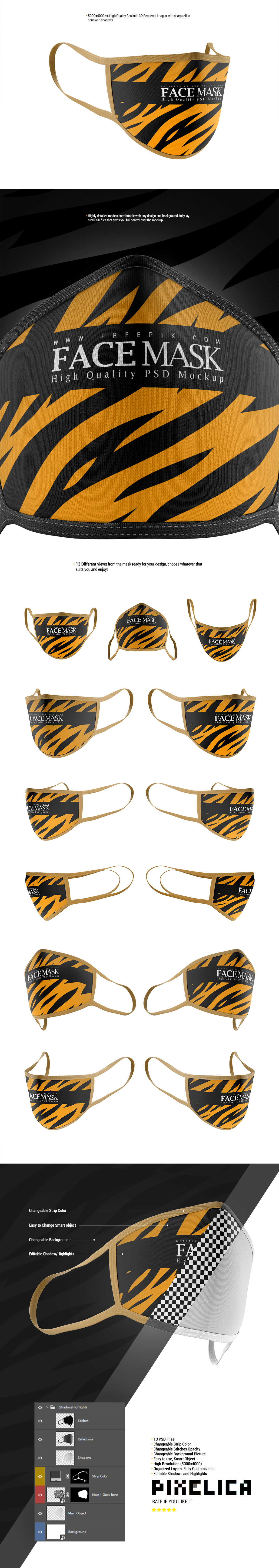 Face Mask Mockup Face Mask Mockup