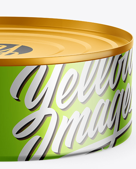 Metallic Tin Can Mockup