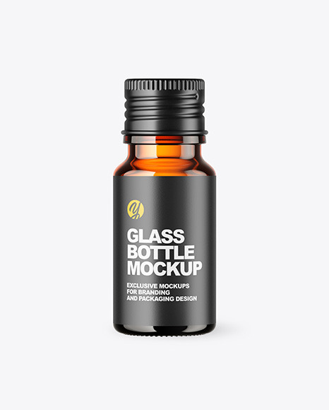 Amber Glass Bottle Mockup - Bottle mockup