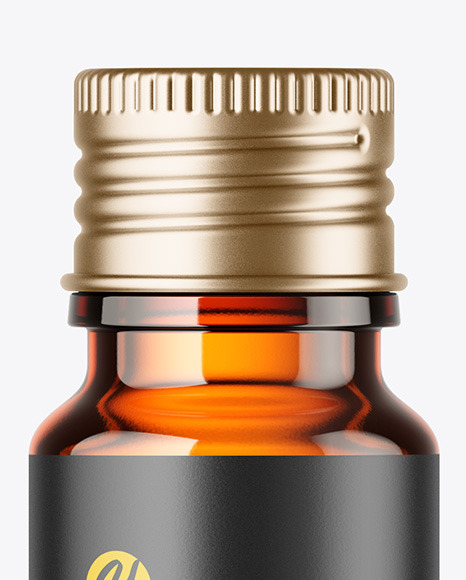 Amber Glass Bottle Mockup Amber Glass Bottle Mockup