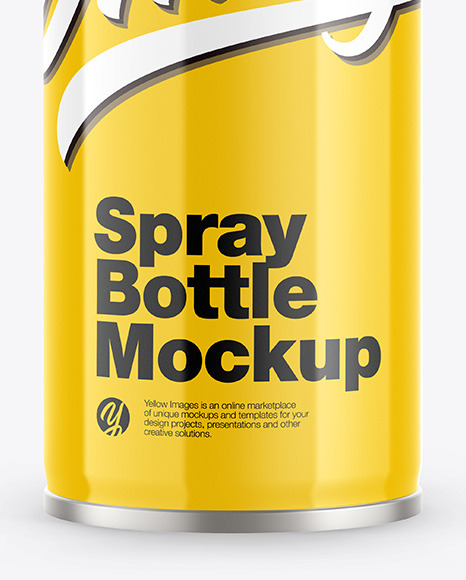 Glossy Spray Bottle Mockup