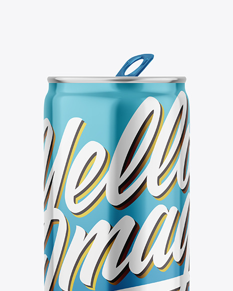 Metallic Drink Can Mockup