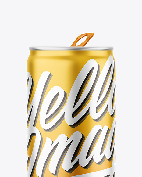 Matte Metallic Drink Can Mockup