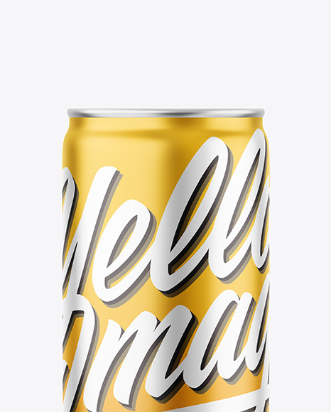 Matte Metallic Drink Can Mockup