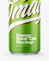 Metallic Drink Can With Matte Finish Mockup