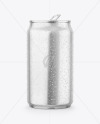 Metallic Drink Can With Condensation Mockup