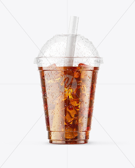 Iced Black Tea Cup Mockup