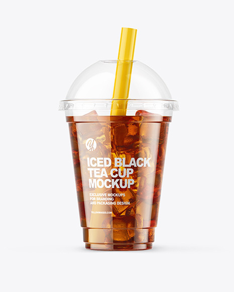 Iced Black Tea Cup Mockup