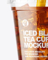 Iced Black Tea Cup Mockup