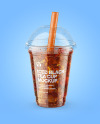 Iced Black Tea Cup Mockup