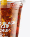 Iced Black Tea Cup Mockup