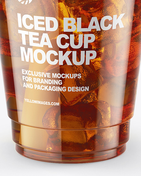 Iced Black Tea Cup Mockup