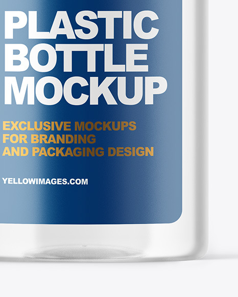 Clear Plastic Bottle Mockup