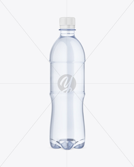 Blue Plastic Water Bottle Mockup