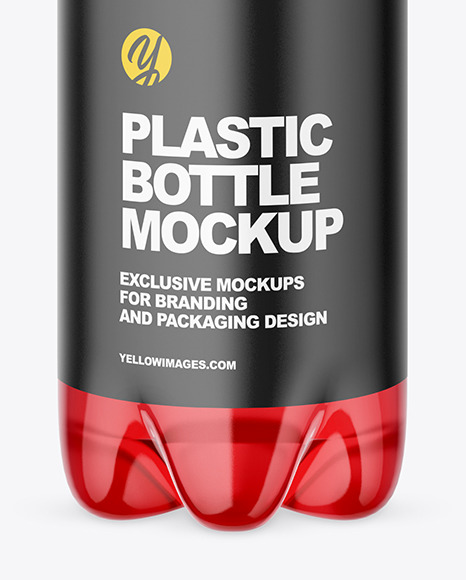 Clear Plastic Drink Bottle Mockup