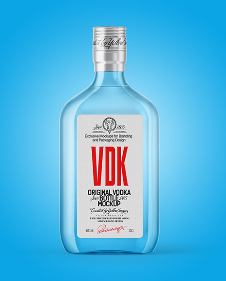 Glass Vodka Bottle Mockup Glass Vodka Bottle Mockup