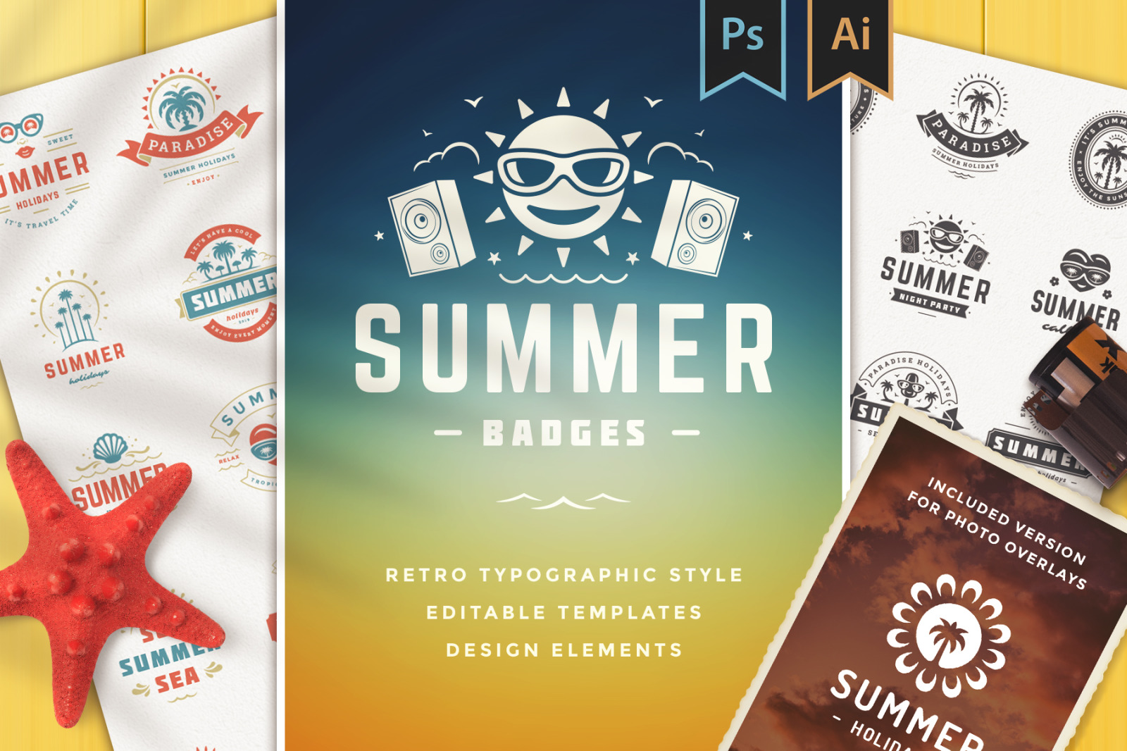 Summer Holidays Badges Summer Holidays Badges
