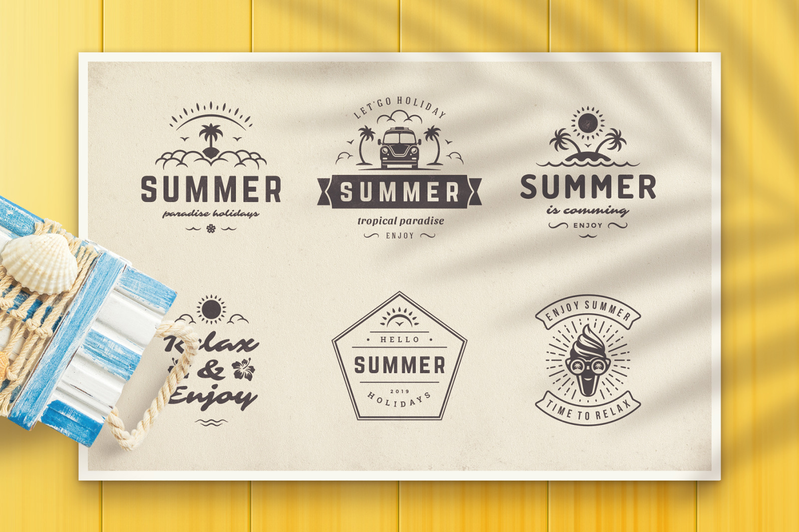 Summer Holidays Badges Summer Holidays Badges