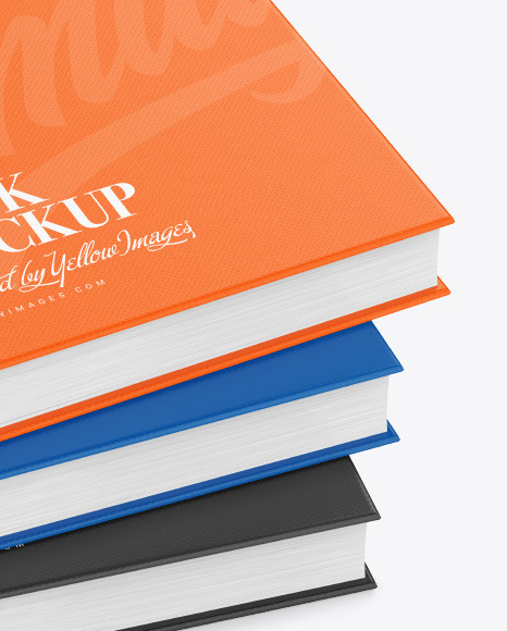 Hardcover Books w/ Fabric Cover Mockup