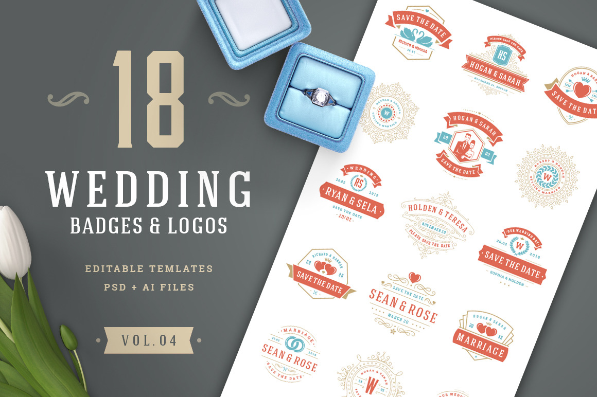 18 Wedding Logos and Badges