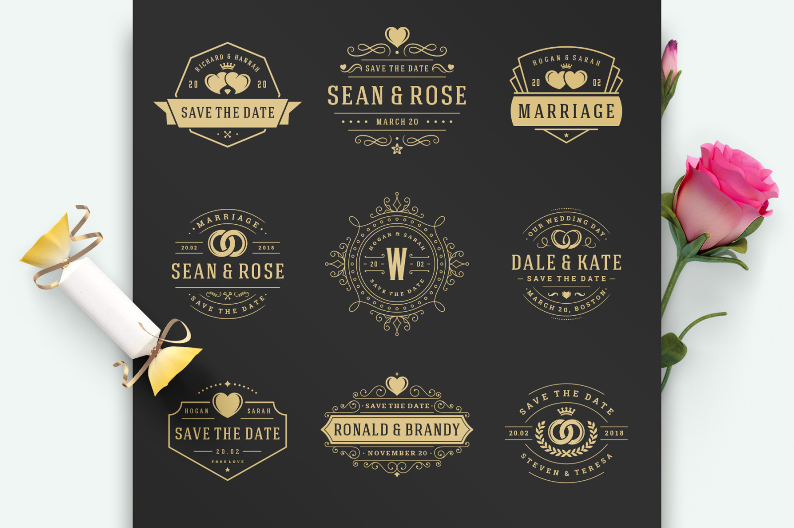 18 Wedding Logos and Badges 18 Wedding Logos and Badges
