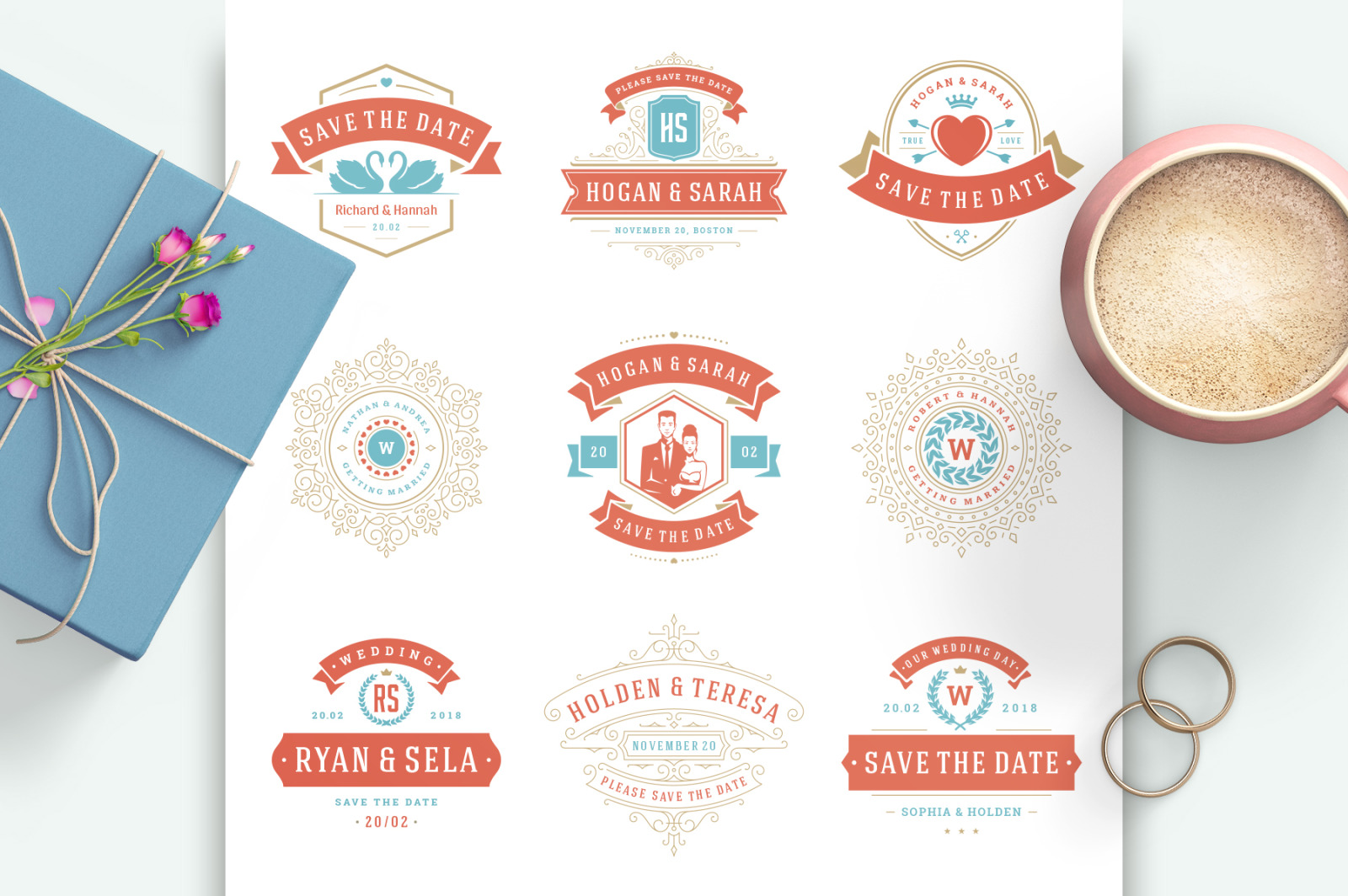 18 Wedding Logos and Badges 18 Wedding Logos and Badges