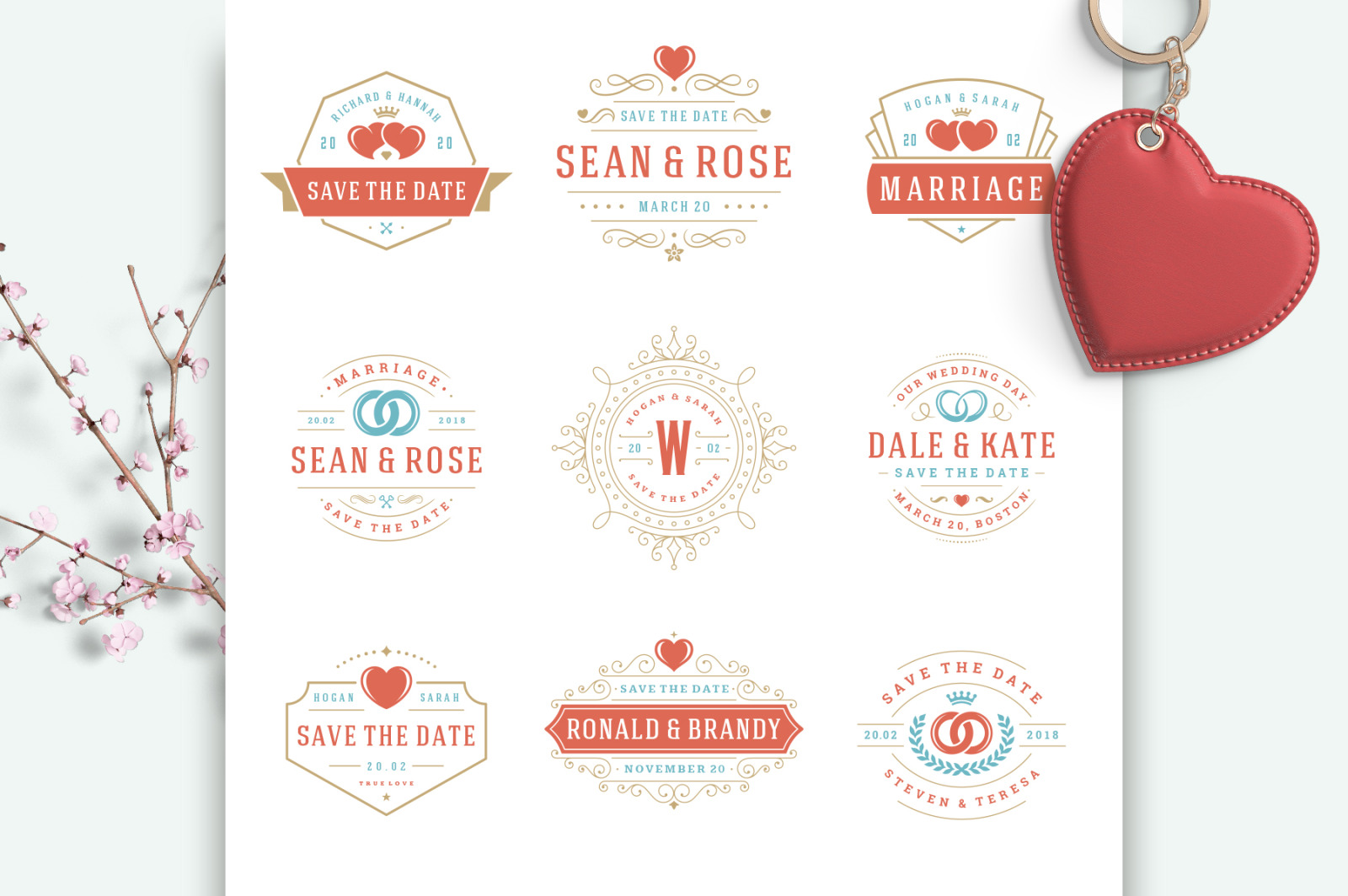 18 Wedding Logos and Badges 18 Wedding Logos and Badges