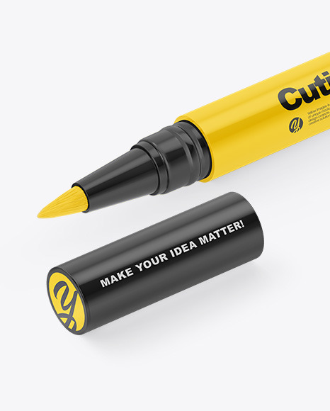 Cuticle Pen Mockup - Half Side View