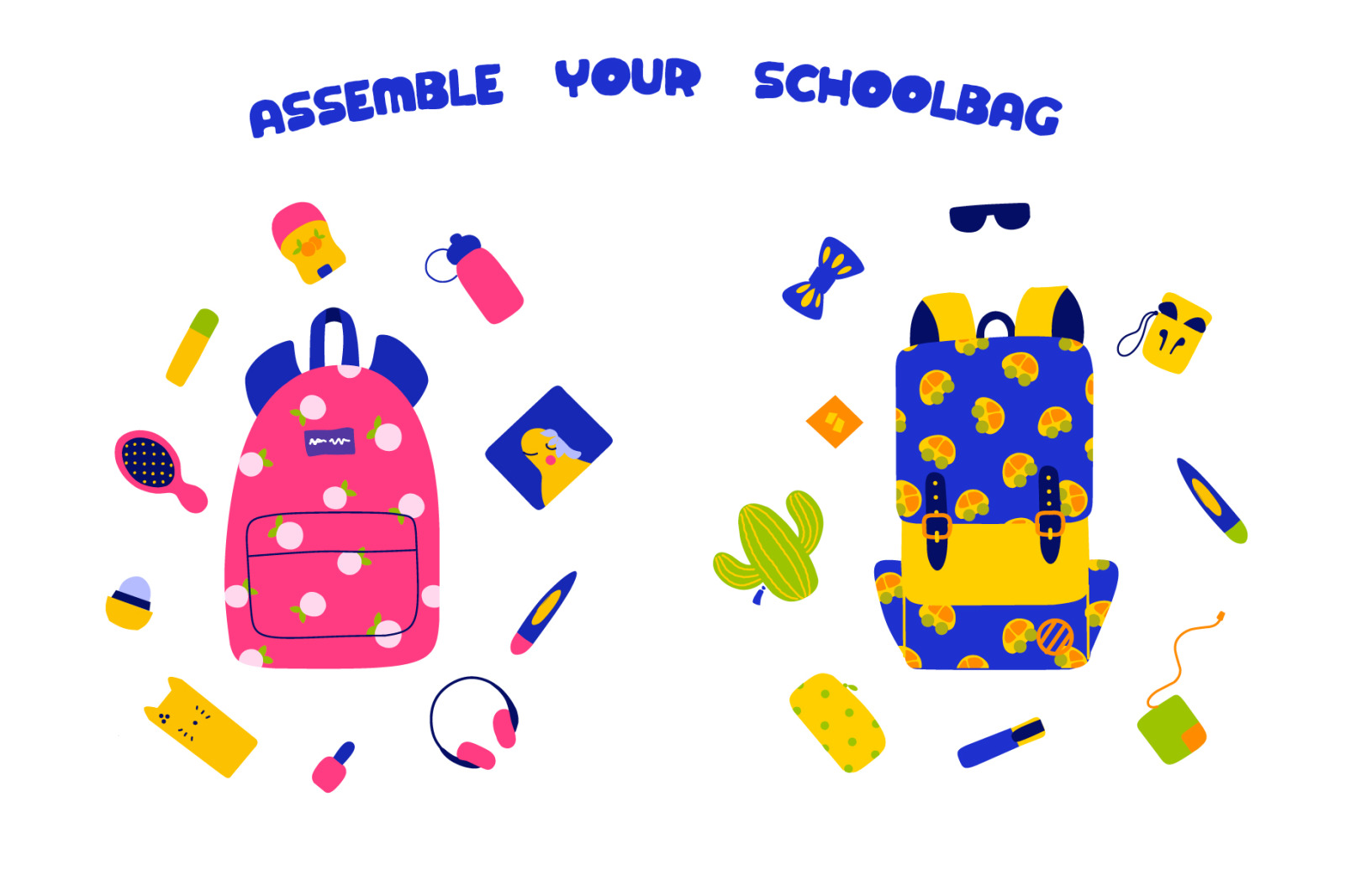 Back to school - cute characters