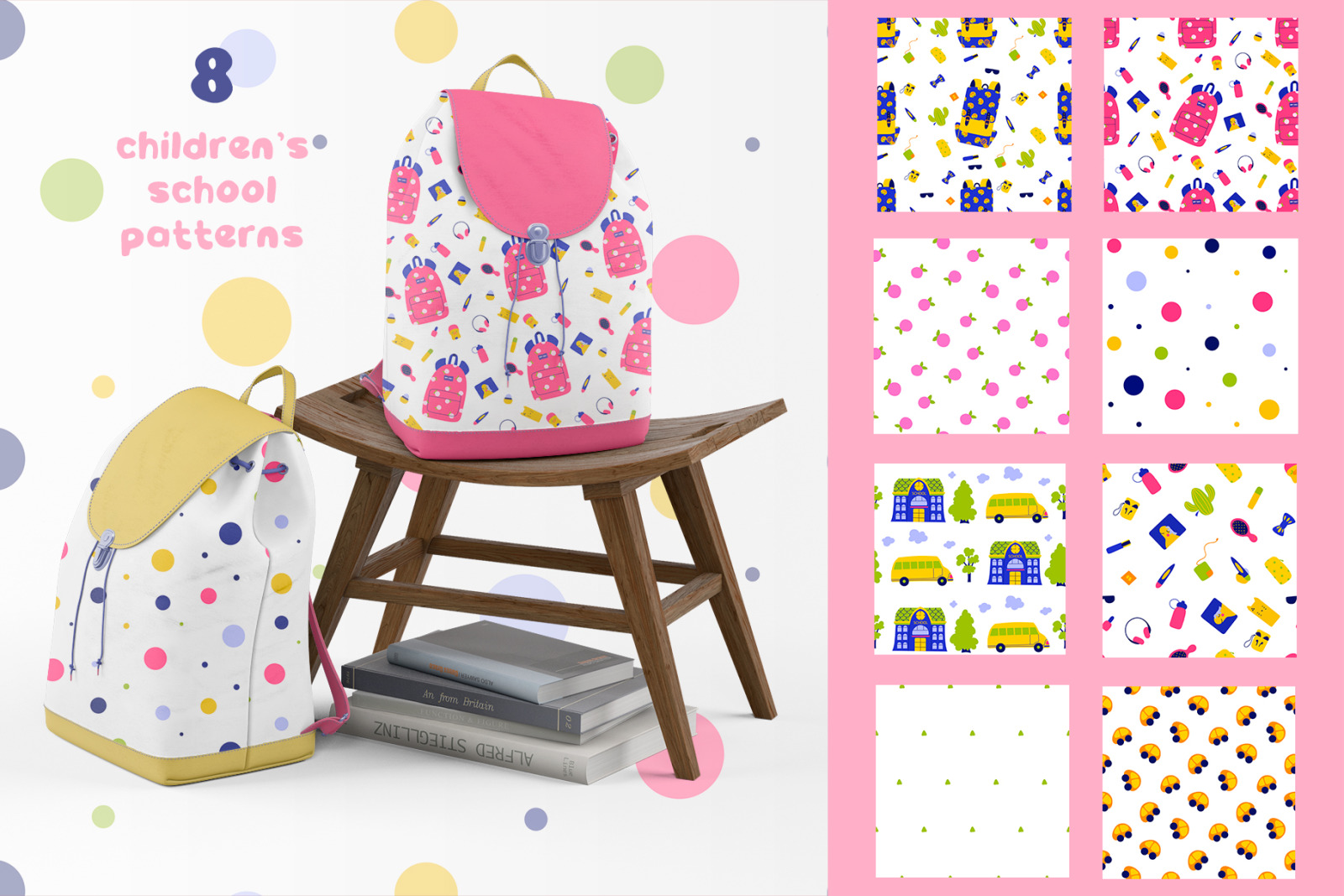 Back to school - cute characters Back to school - cute characters