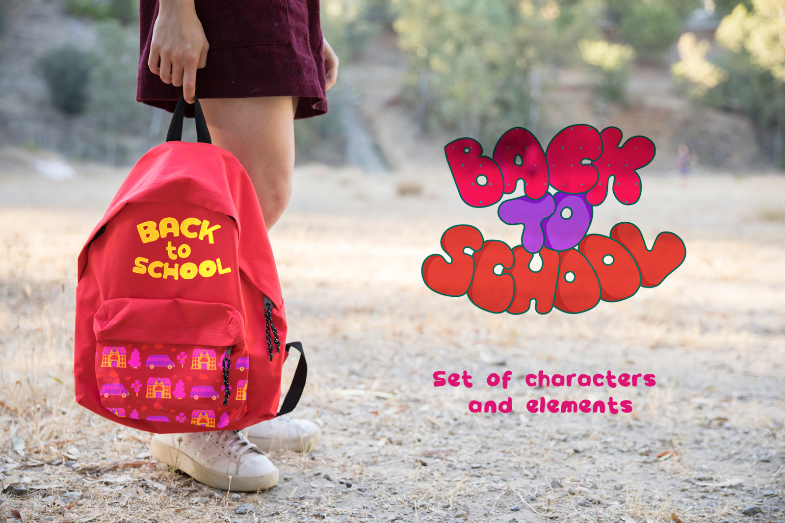 Back to school - cute characters Back to school - cute characters