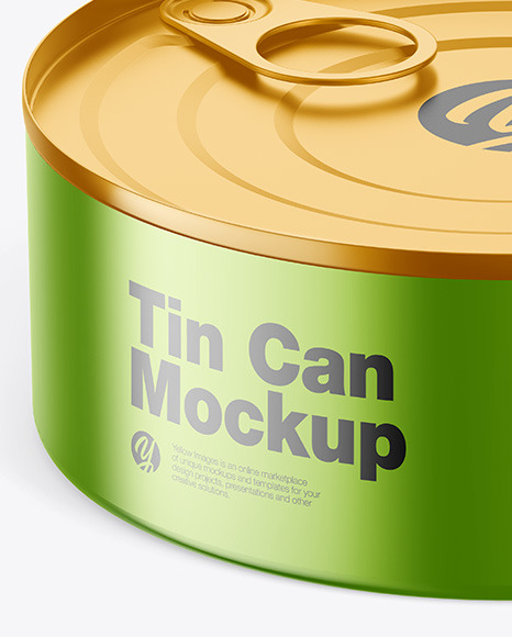 Metallic Tin Can Mockup