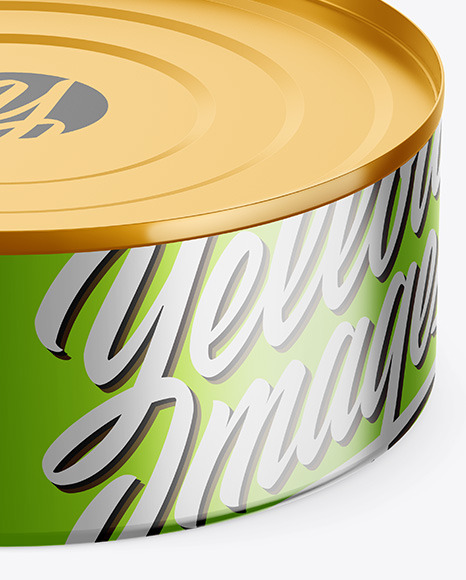 Metallic Tin Can Mockup