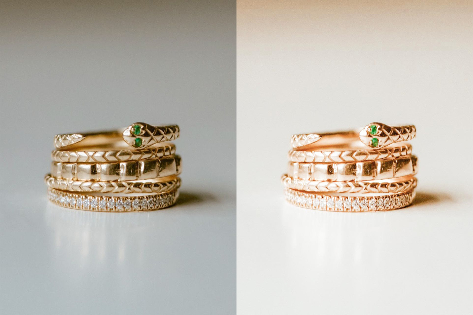 Jewelry Lightroom Presets. Gold Edition. Desktop &amp; Mobile Presets