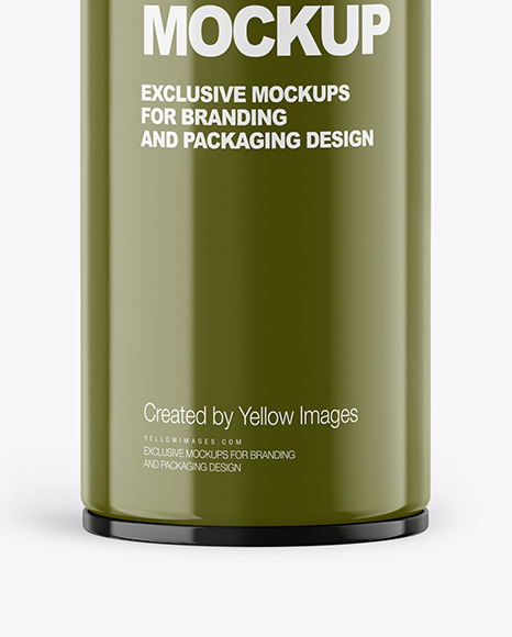 Glossy Spray Can Mockup