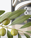 Glossy Ceramic Olive Oil Bottle Mockup