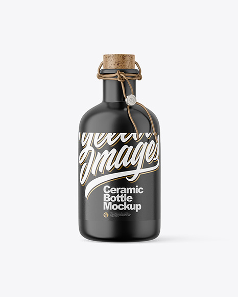 Matte Ceramic Bottle Mockup