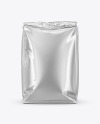 Metallic Food Bag Mockup - Front View