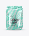 Metallic Food Bag Mockup - Front View