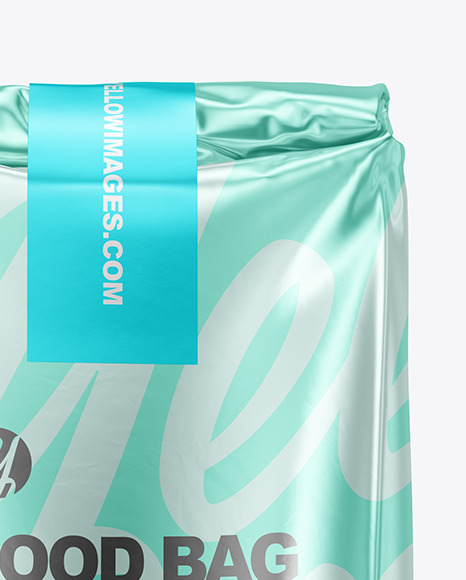 Metallic Food Bag Mockup - Front View