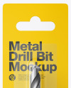 Metal Drill Bit with Blister Pack Mockup - Front View