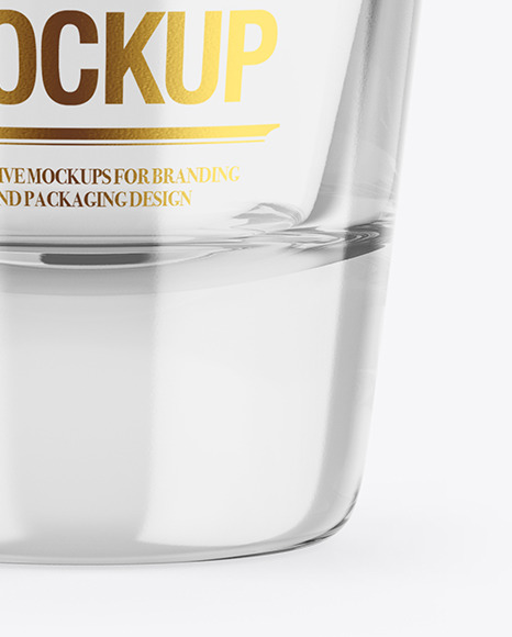 Empty Glass Shot Mockup