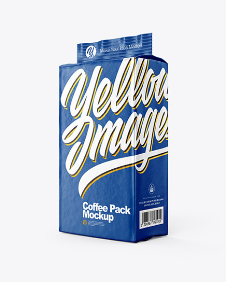 Glossy Coffee Pack Mockup