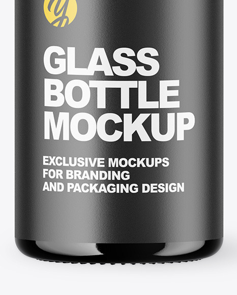 Green Glass Bottle Mockup