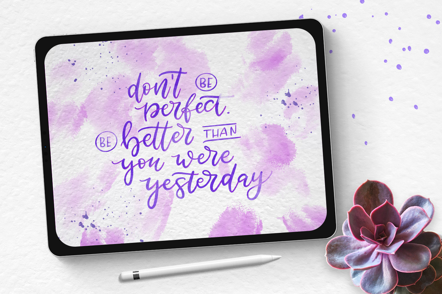 Watercolor Lettering kit for Procreate