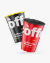 Glossy Coffee Cups Mockup